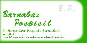 barnabas pospisil business card